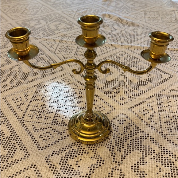 None Other - Vintage Brass Candelabra. 9”x8”